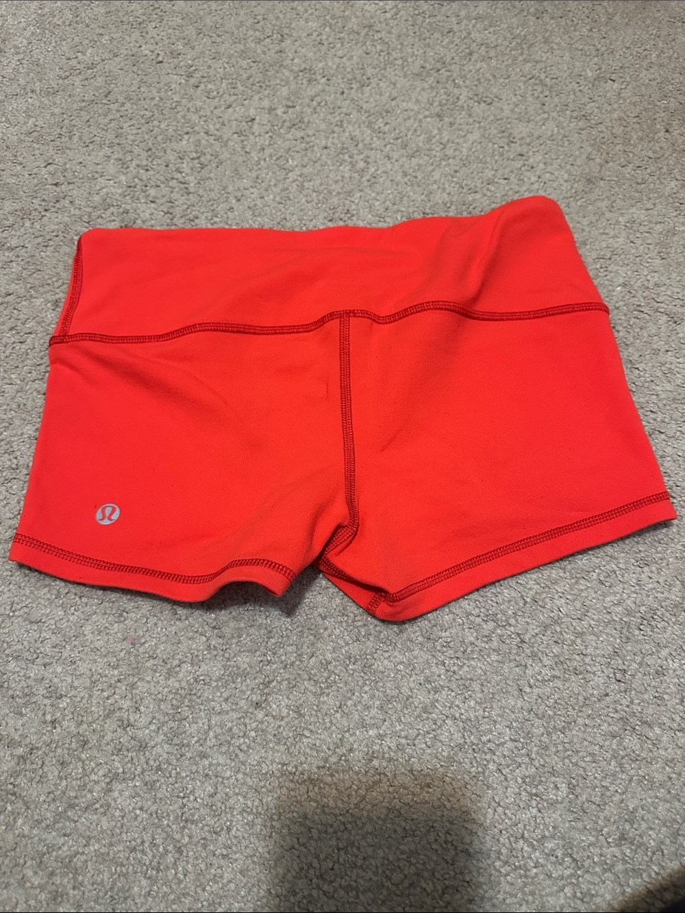 lululemon athletica Bright Red Athletic Bike Shorts